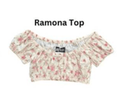 VINTAGE BUNCHES RAMONA OFF THE SHOULDER CROP TOP (PREORDER) - KATIE J NYC