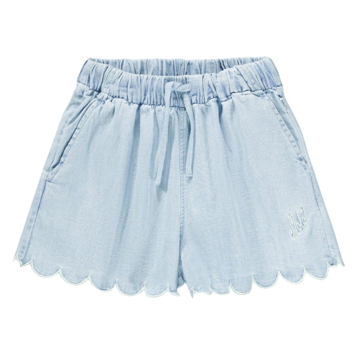 WASHED CHAMBRAY ADDIE SHORTS (PREORDER) - MOLO