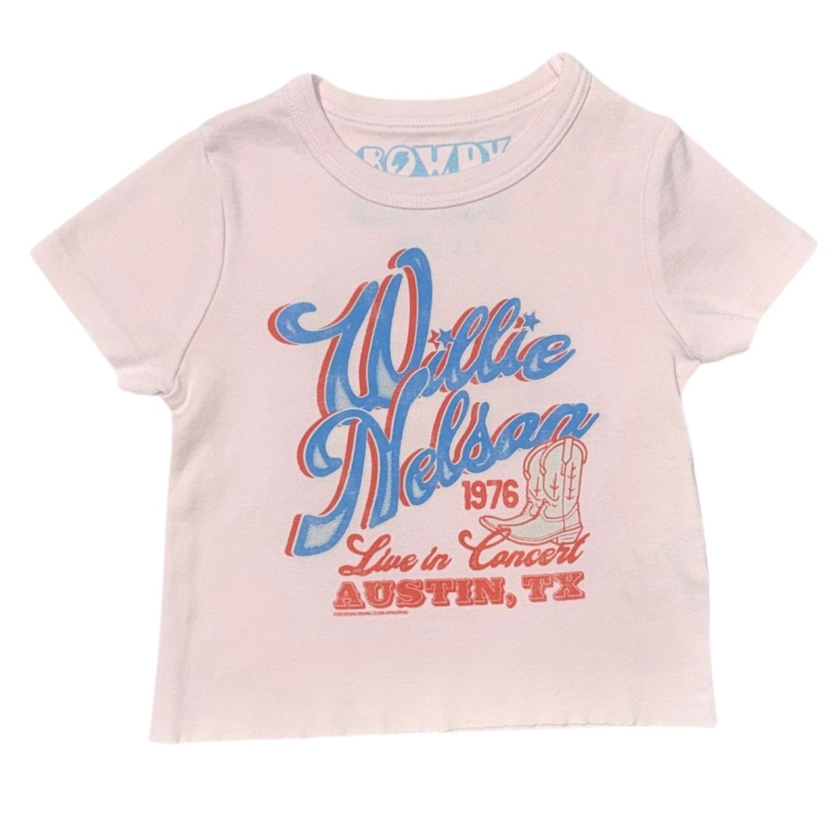 WILLIE NELSON AUSTIN COWBOY BOOTS TSHIRT - SHORT SLEEVE TOPS