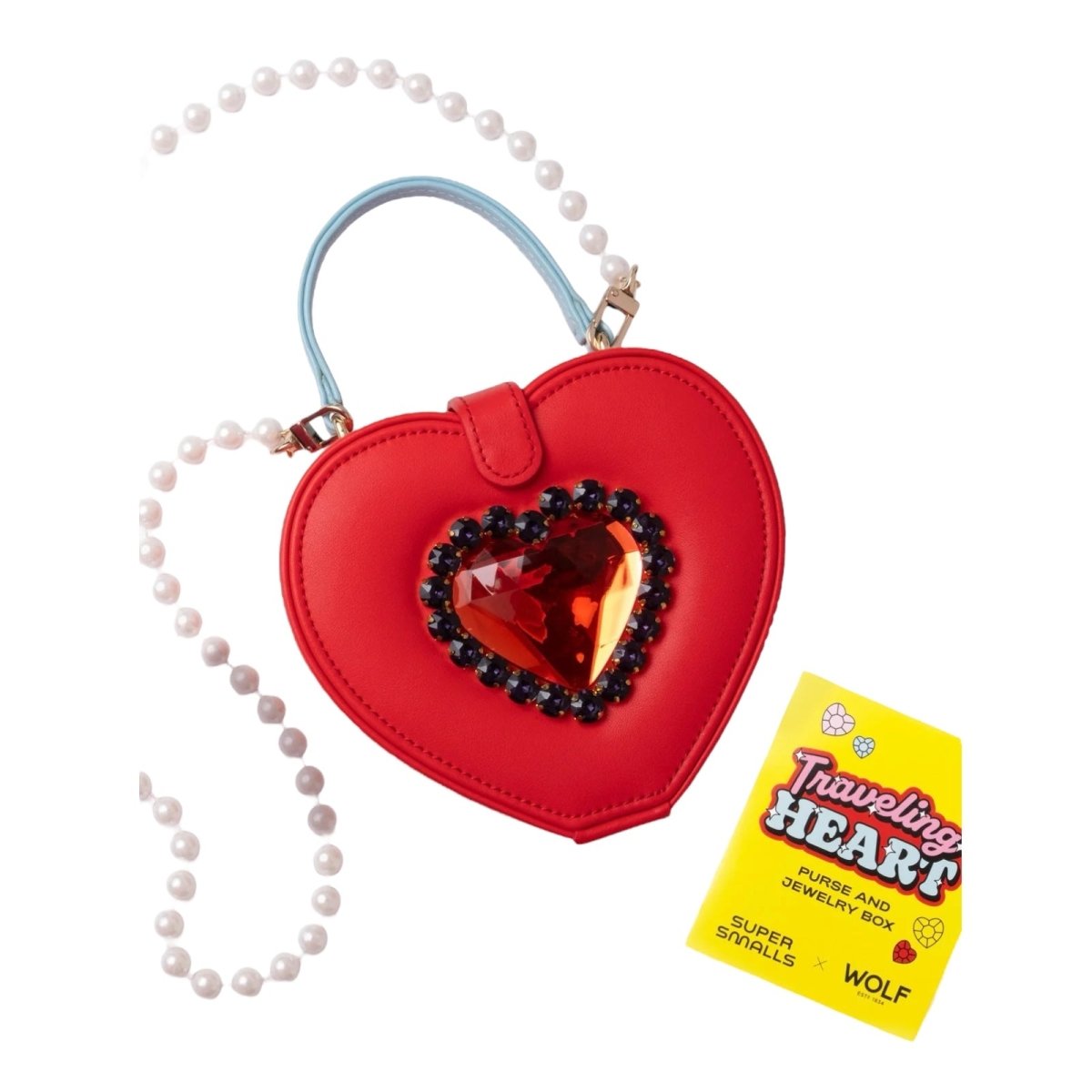 WOLF TRAVELING HEART PURSE AND JEWELRY BOX - SET