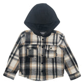 WOODSMAN HOODED FLANNEL SHACKET - JACKETS