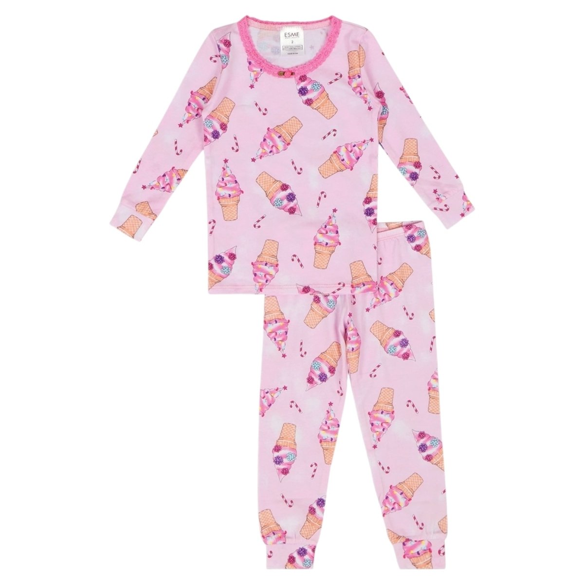 XMAS SWIRL LONG SLEEVE PJS - PAJAMAS