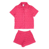 ZINA BUTTON DOWN TOP AND SHORTS SET - SET