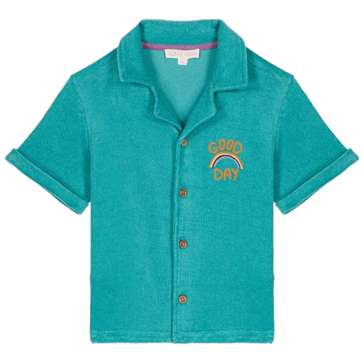 ALOV TERRY BUTTON DOWN TOP (PREORDER) - LOUISE MISHA KIDS