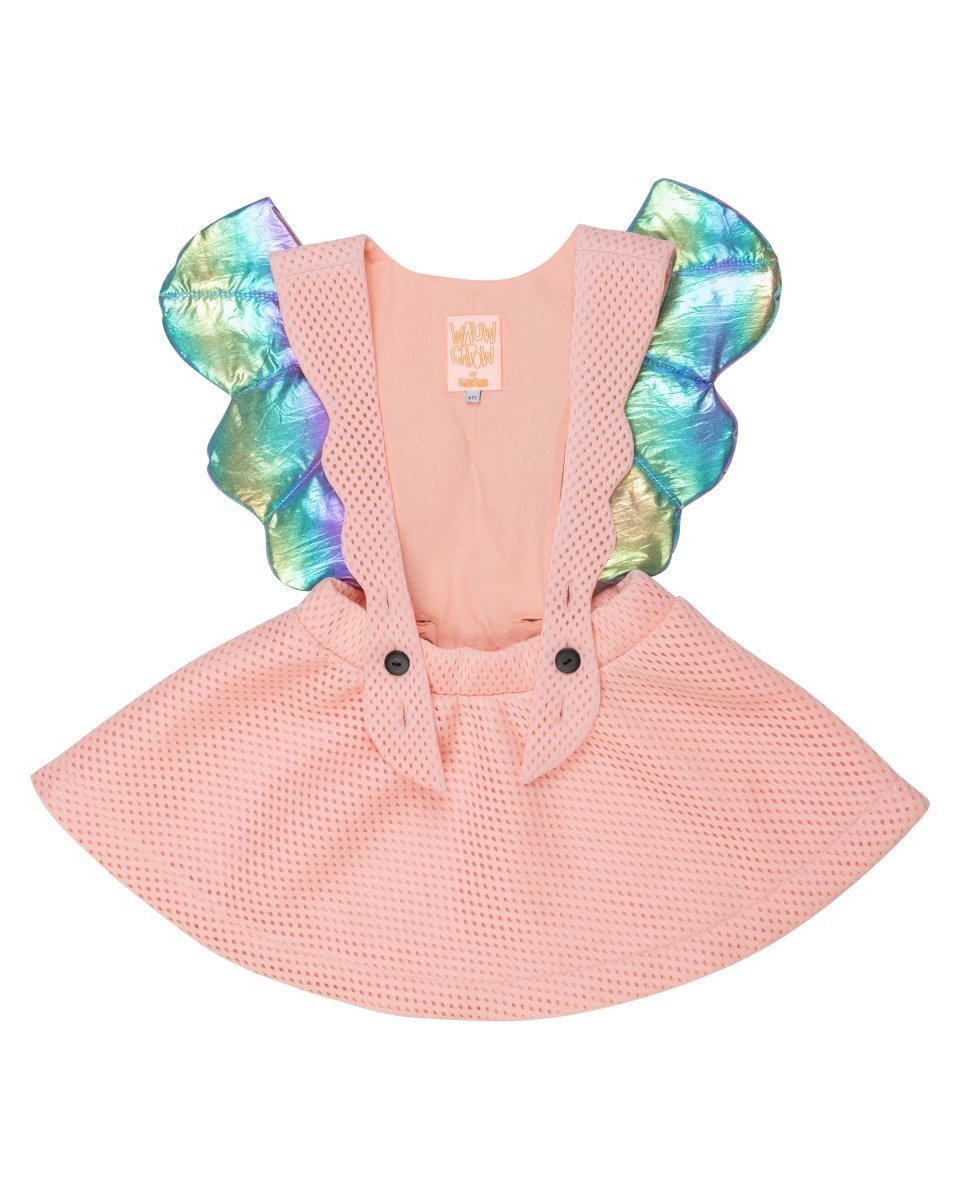 ANGEL GIRL RAINBOW WINGS DRESS W/ REMOVABLE STRAPS - DRESSES
