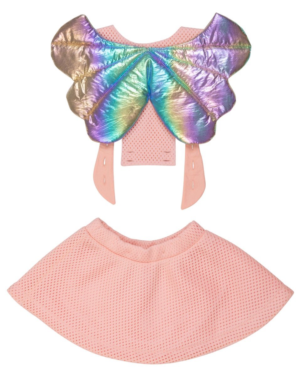 ANGEL GIRL RAINBOW WINGS DRESS W/ REMOVABLE STRAPS - DRESSES