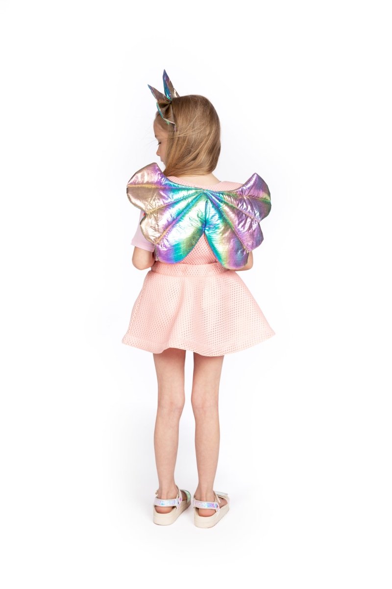 ANGEL GIRL RAINBOW WINGS DRESS W/ REMOVABLE STRAPS - DRESSES