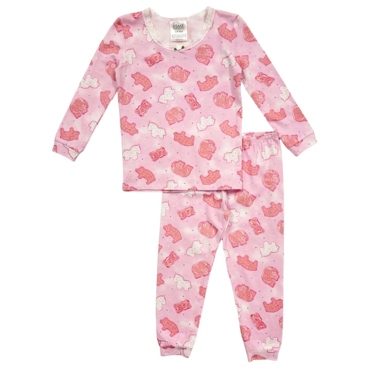 ANIMAL COOKIES LONG SLEEVE PJS - ESME