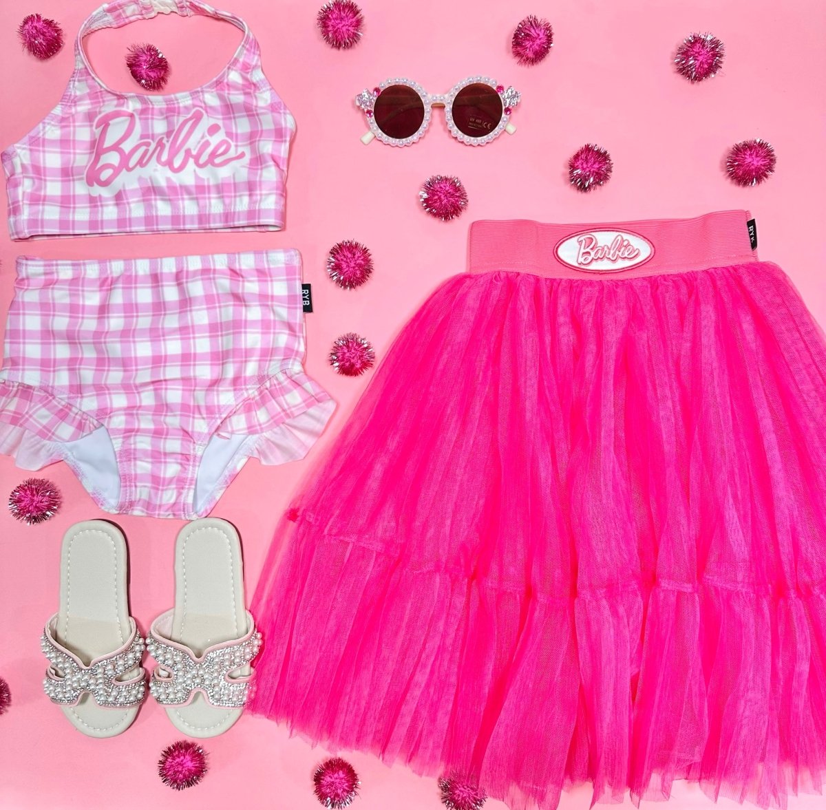 BARBIE SHEER PLEATED TULLE SKIRT - ROCK YOUR BABY