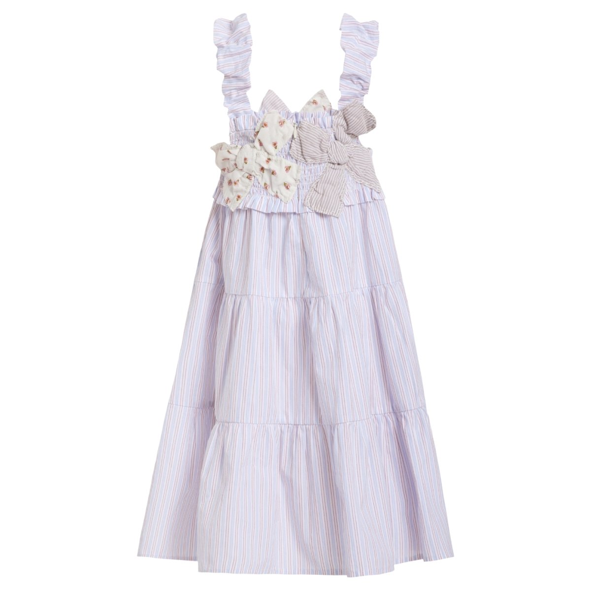 BONNIE BOWTIE PATCHWORK DRESS - DRESSES