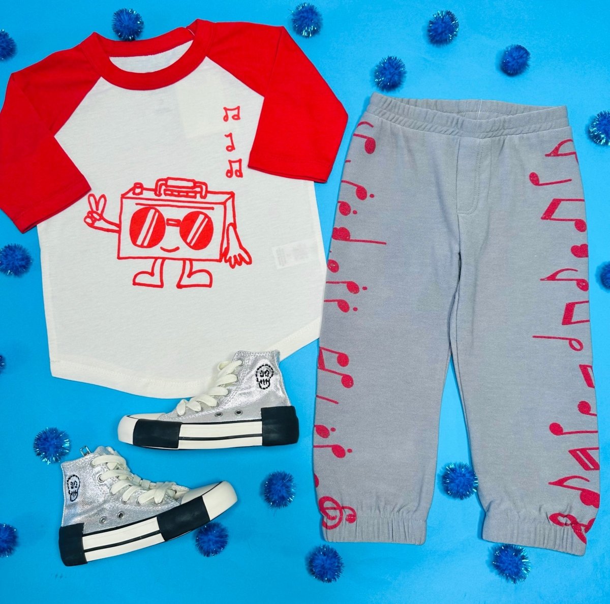 BOOMBOX RAGLAN LONG SLEEVE TSHIRT - CHASER KIDS