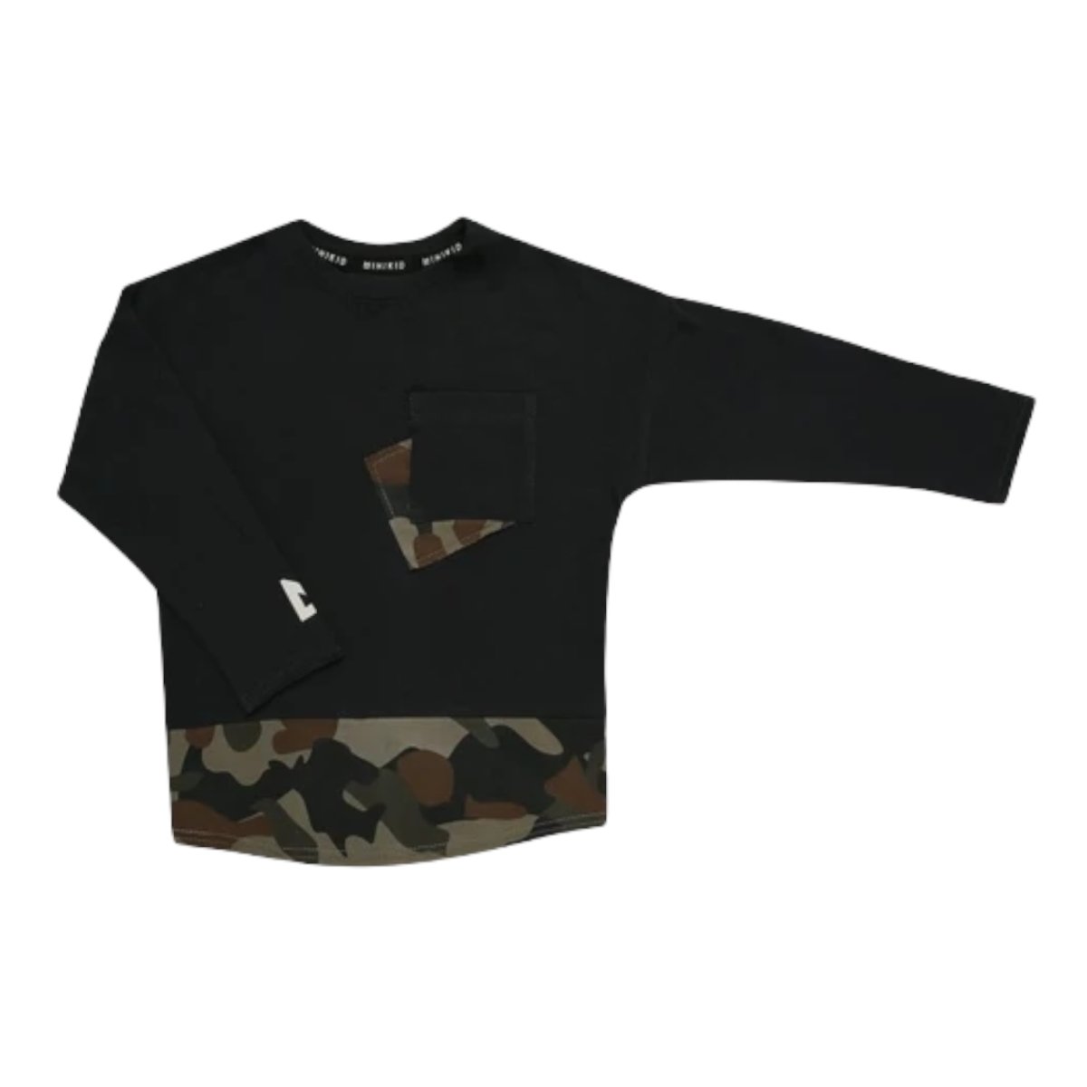 CAMO LONG SLEEVE TOP W/ SIDE ZIP - LONG SLEEVE TOPS