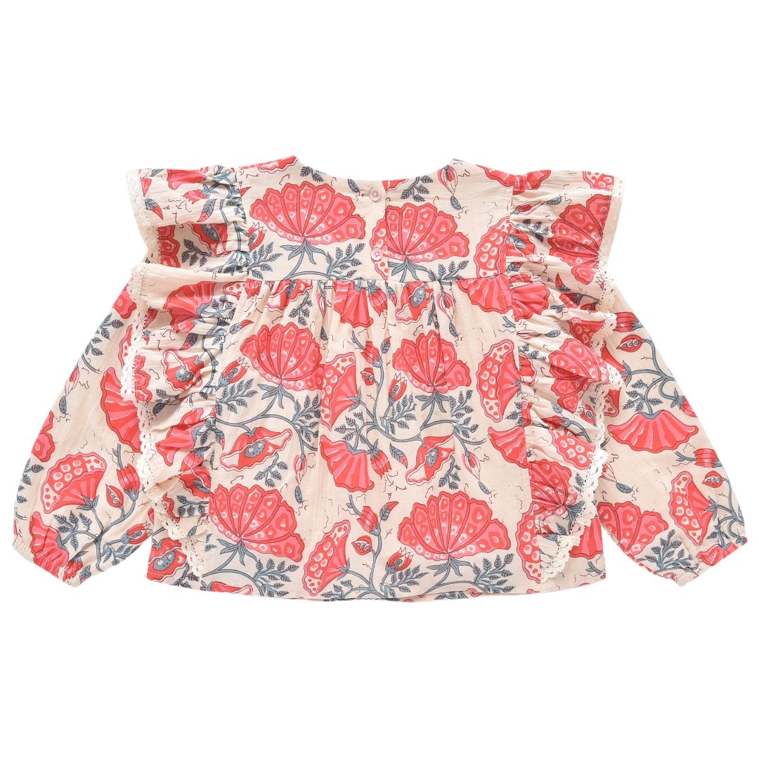 CELIA ENDLESS FLOWERS BLOUSE - LONG SLEEVE TOPS