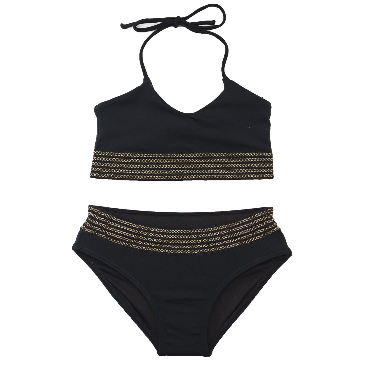 CHARLEY METALLIC WOVEN TWO PIECE BIKINI - TWO PIECE BIKINI