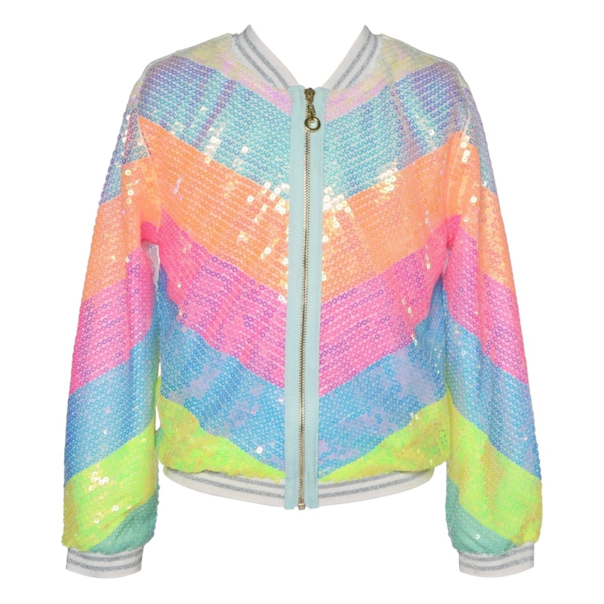 CHEVRON SEQUIN JACKET - JACKETS