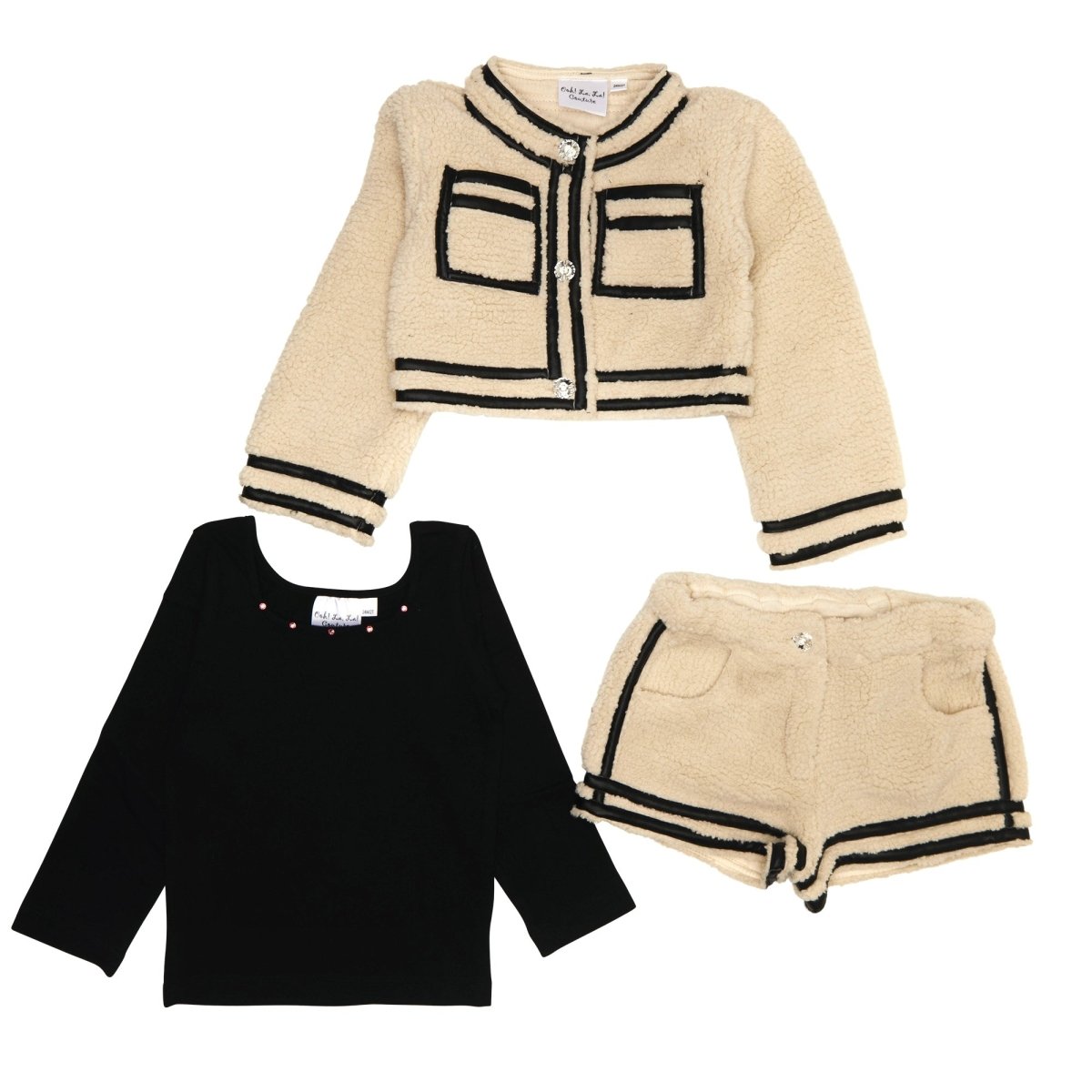 COCO JACKET, TOP, SHORTS 3 PIECE SET - OOH! LA, LA! COUTURE