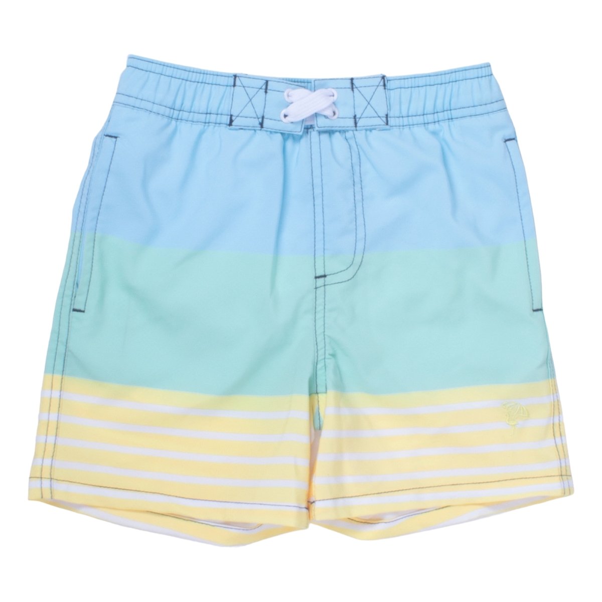 COLORBLOCK STRIPE SWIM TRUNKS - SWIM TRUNKS