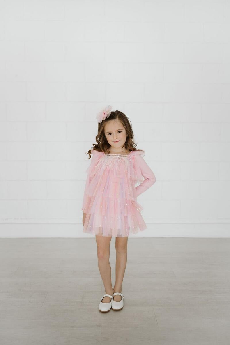 DAISY FEATHER TUTU DRESS - DRESSES