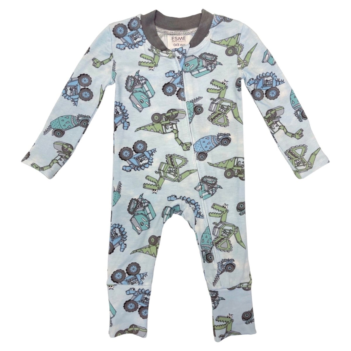 DINO INC ZIP FOOTIE - ESME