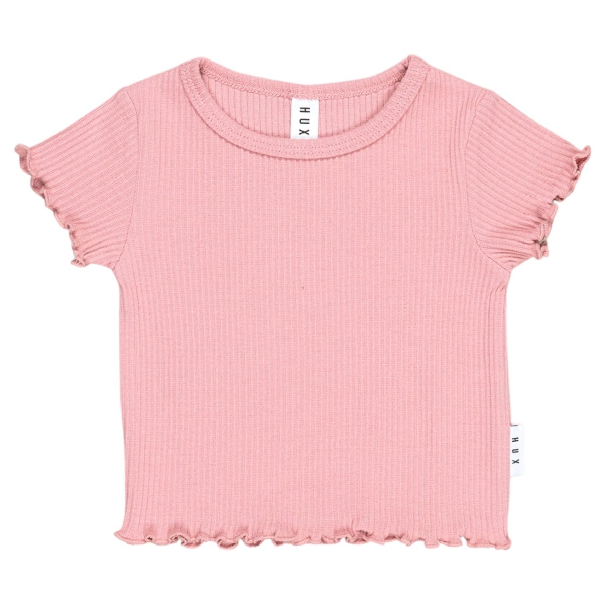 DUSTY ROSE RIB TSHIRT (PREORDER) - HUXBABY