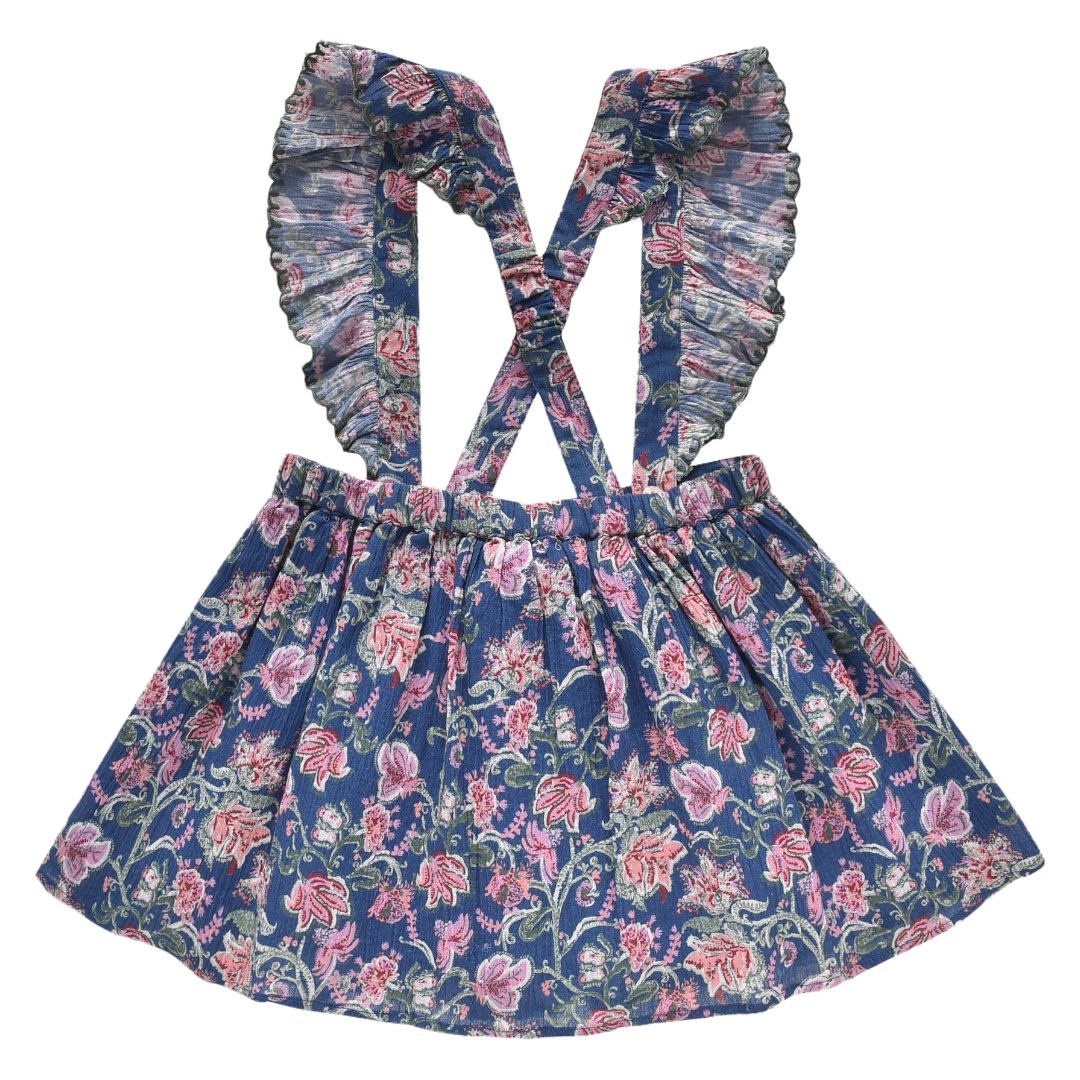 ELEONOR WILD FLOWERS SKIRT W/ SUSPENDERS - SKIRTS