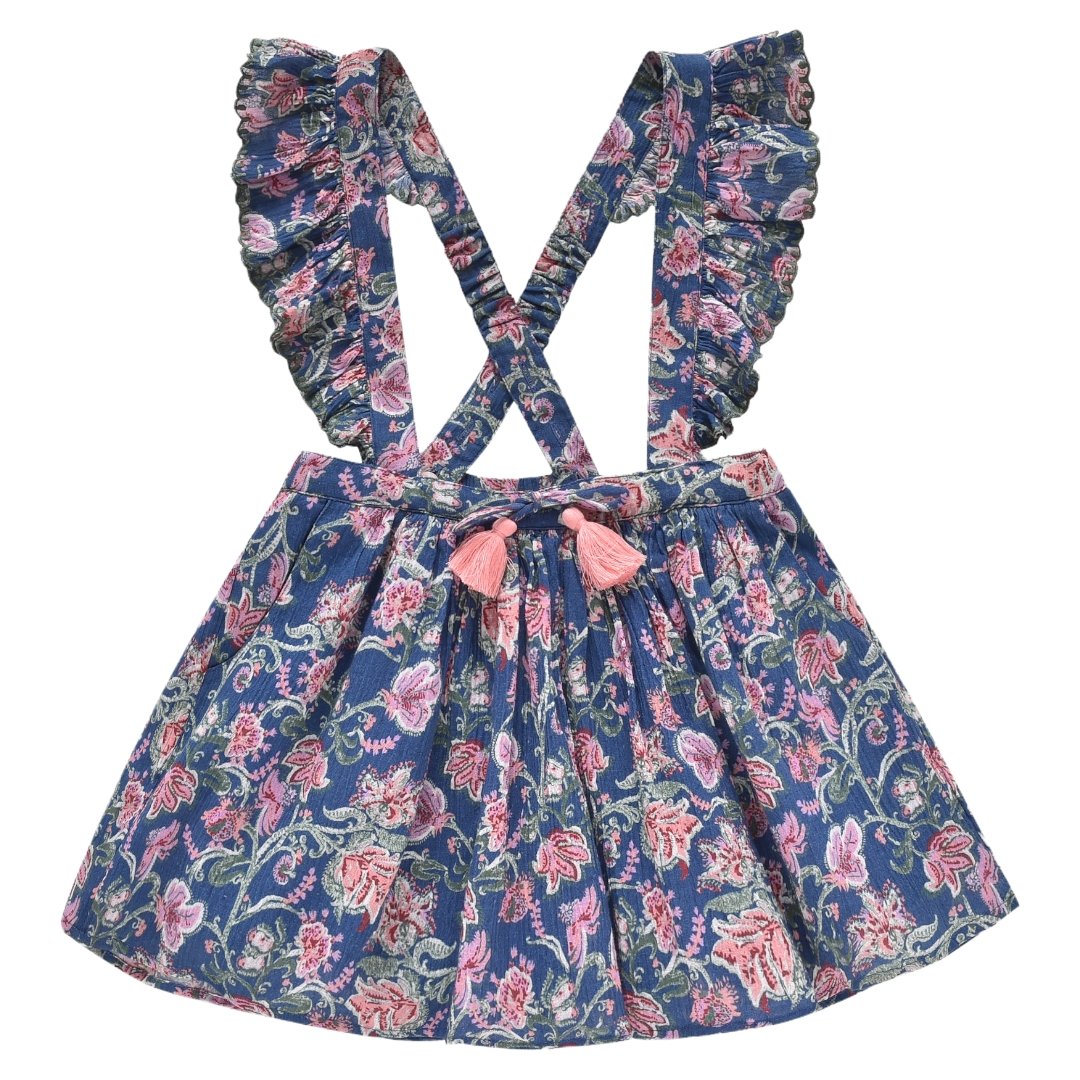 ELEONOR WILD FLOWERS SKIRT W/ SUSPENDERS - SKIRTS