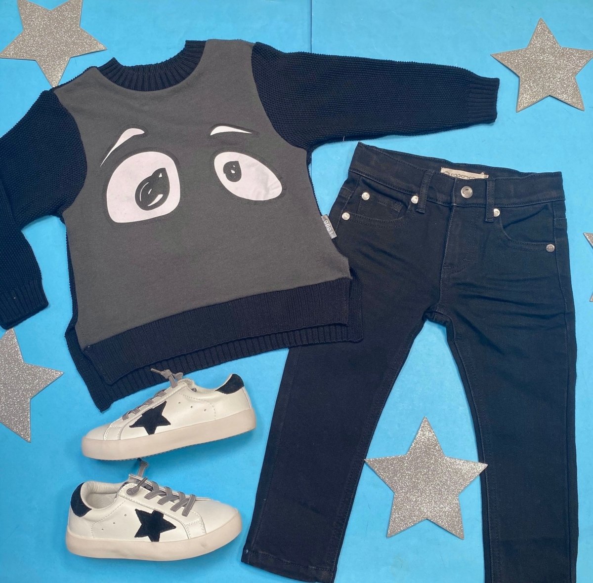 EYES KNITTED SWEATSHIRT - SWEATERS