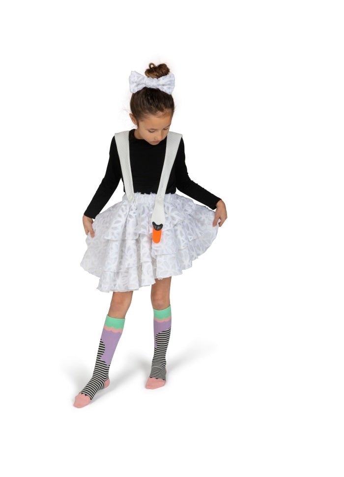 FAIRYTALE SWAN RUFFLE DRESS - DRESSES