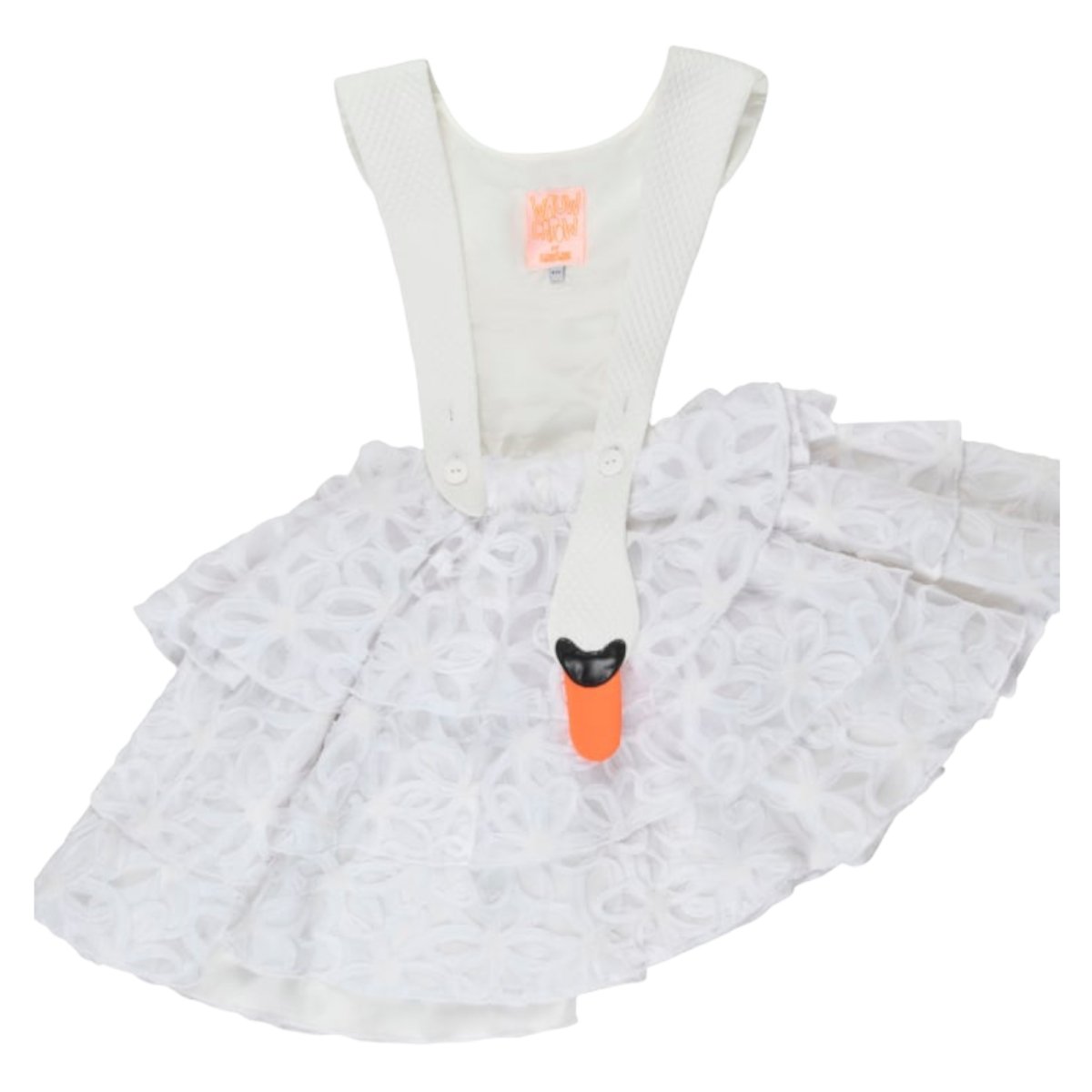 FAIRYTALE SWAN RUFFLE DRESS - DRESSES