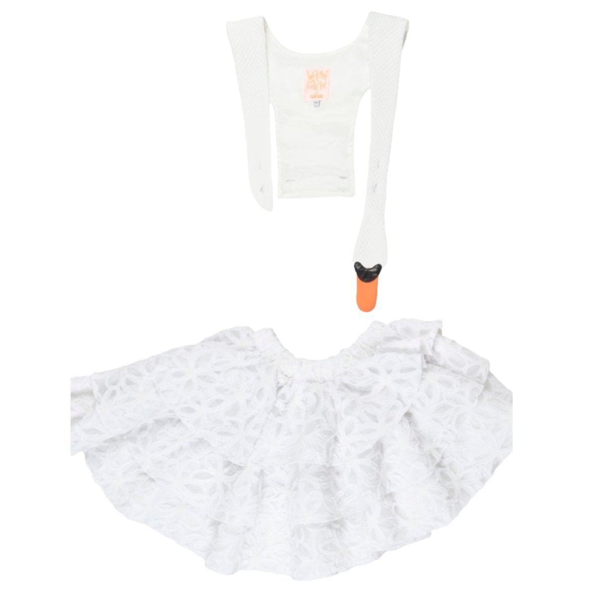 FAIRYTALE SWAN RUFFLE DRESS - DRESSES