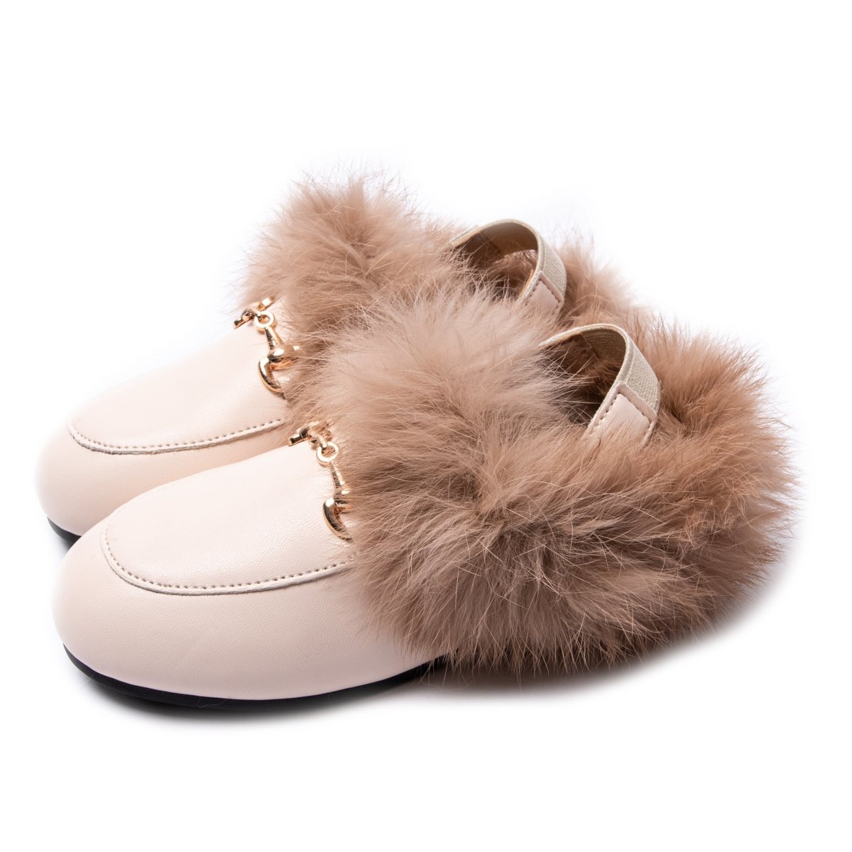 MADISON FAUX FUR SLINGBACK LOAFERS - FLATS