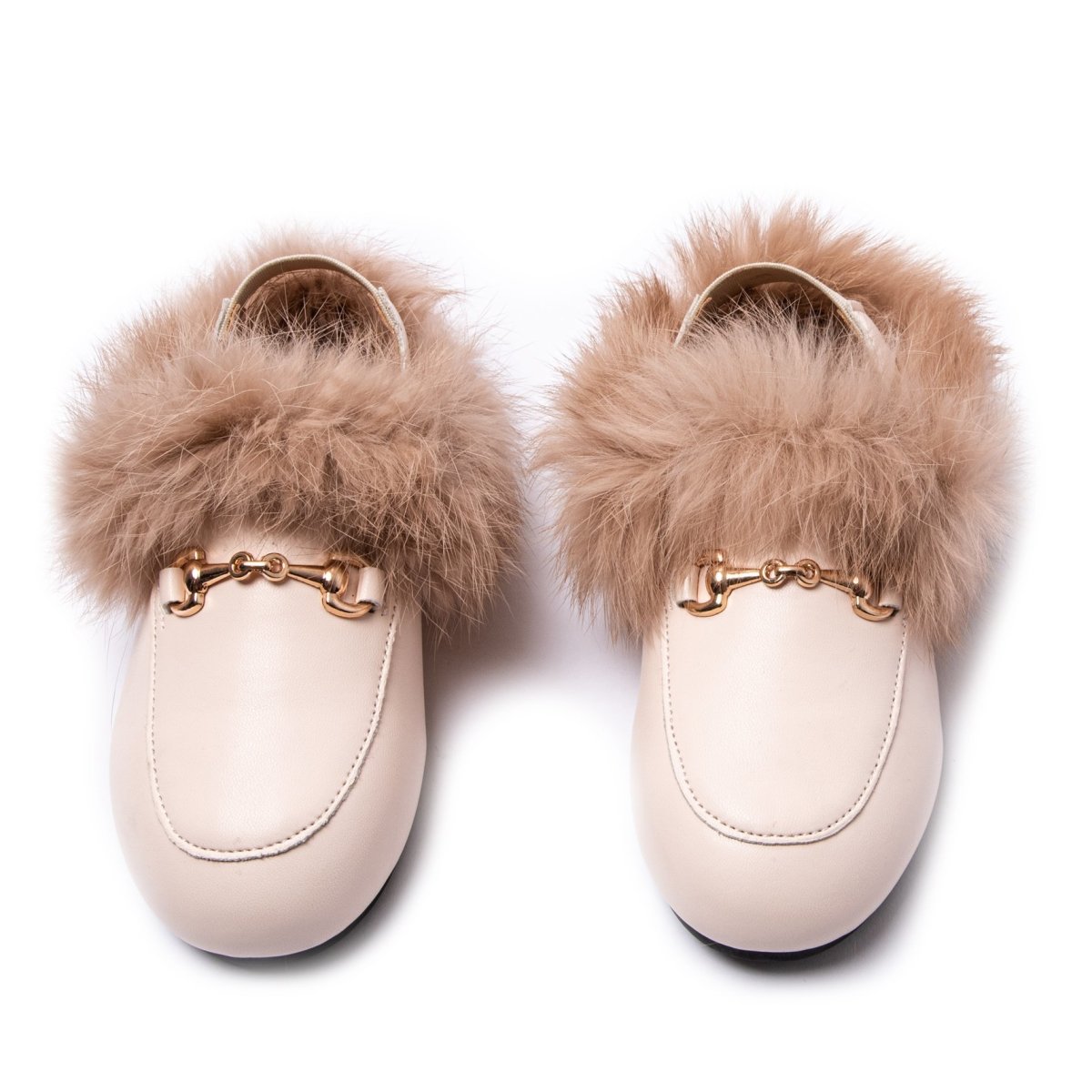 MADISON FAUX FUR SLINGBACK LOAFERS - FLATS