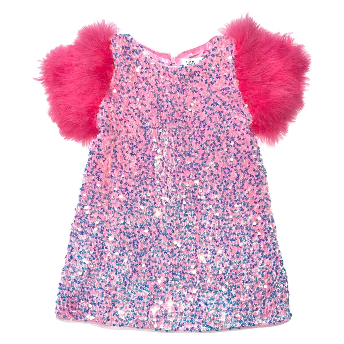 FEATHER SEQUIN PARTY DRESS - LOLA AND THE BOYS