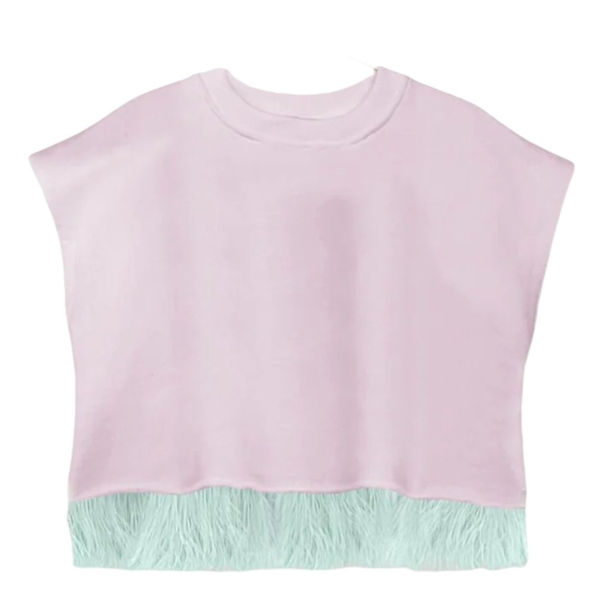 FEATHER TRIM TOP - TANK TOPS