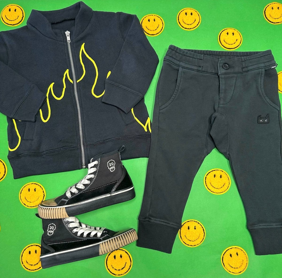 FLAMES ZIP UP HOODIE - HOODIES