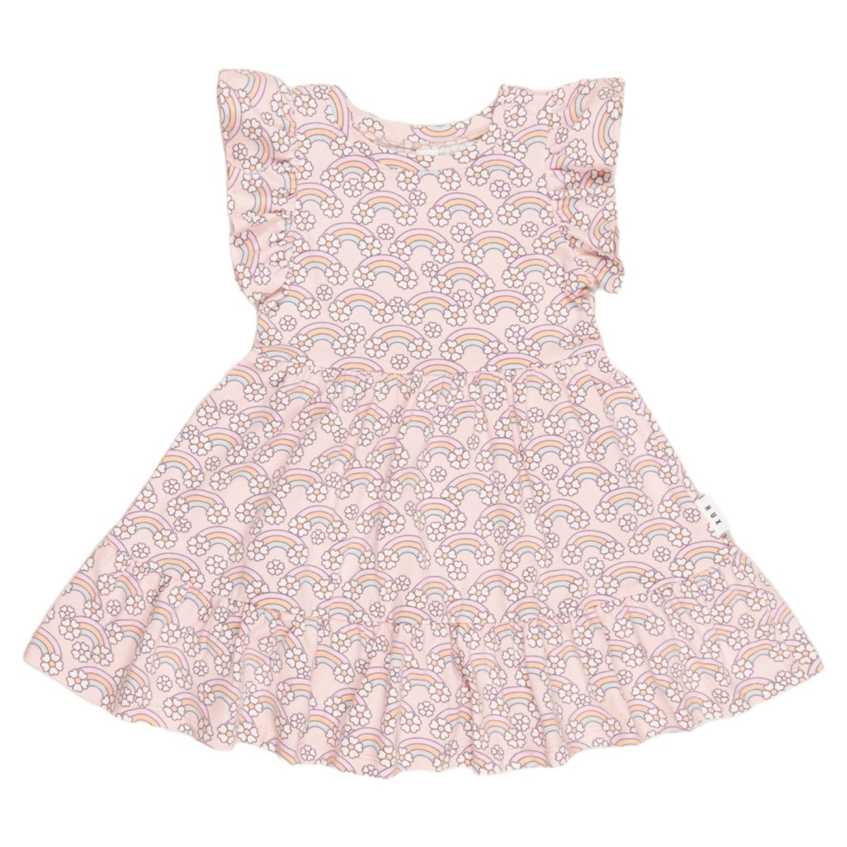 FLOWER BOW FRILL DRESS - DRESSES