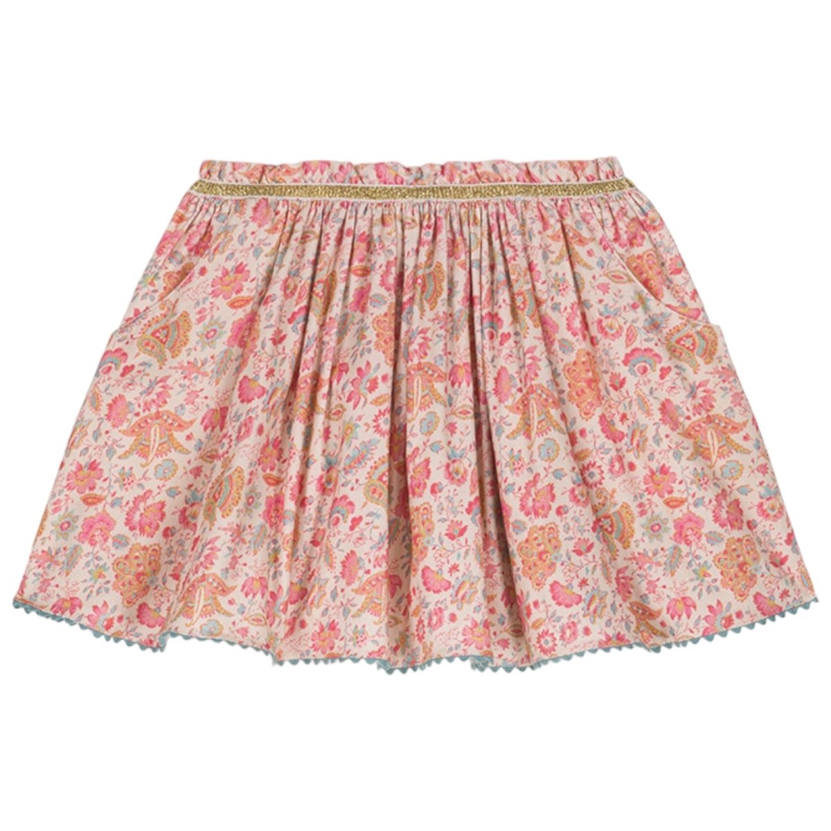 FLOWER FIELDS CORDUROY SKIRT - SKIRTS