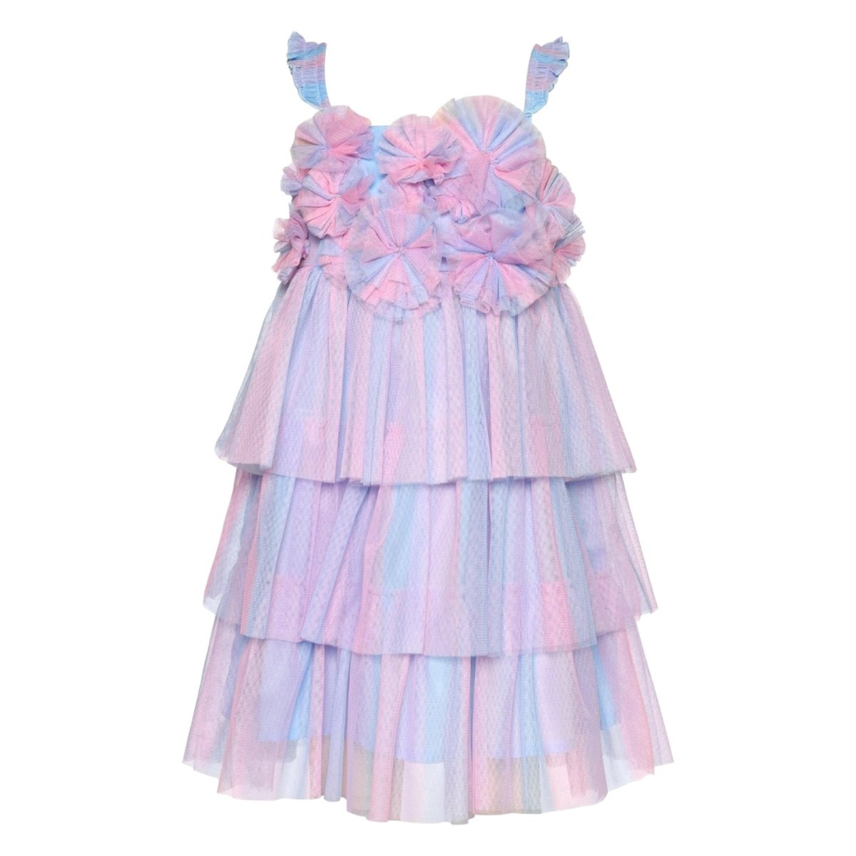 FLOWER MESH TUTU DRESS - DRESSES