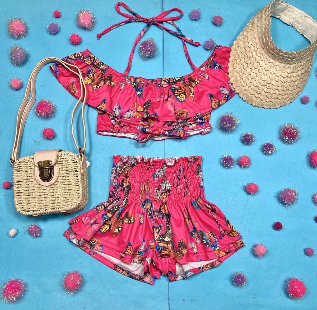 FLY AWAY BUTTERFLY SHORTS - SHORTS