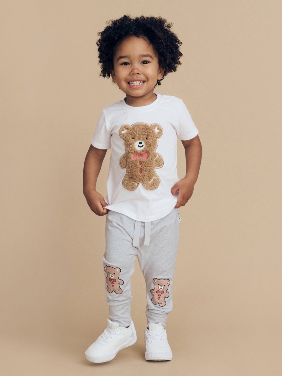 FUZZY GINGERBREAD TSHIRT AND PANTS SET - HUXBABY