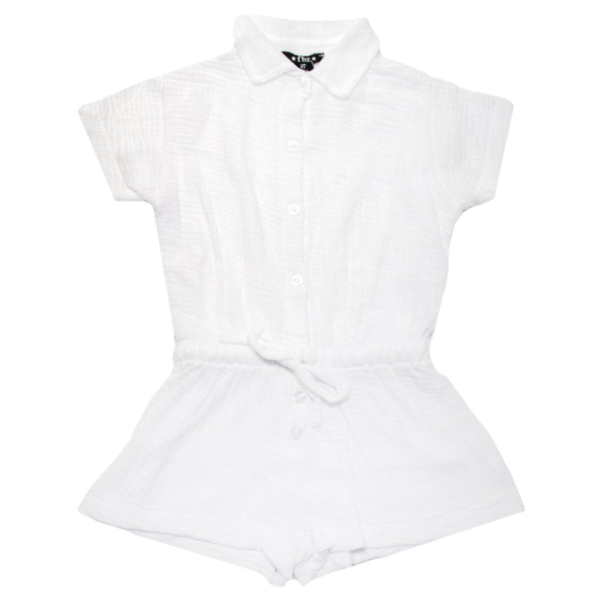 GAUZE BEACH COVER UP ROMPER - ROMPERS