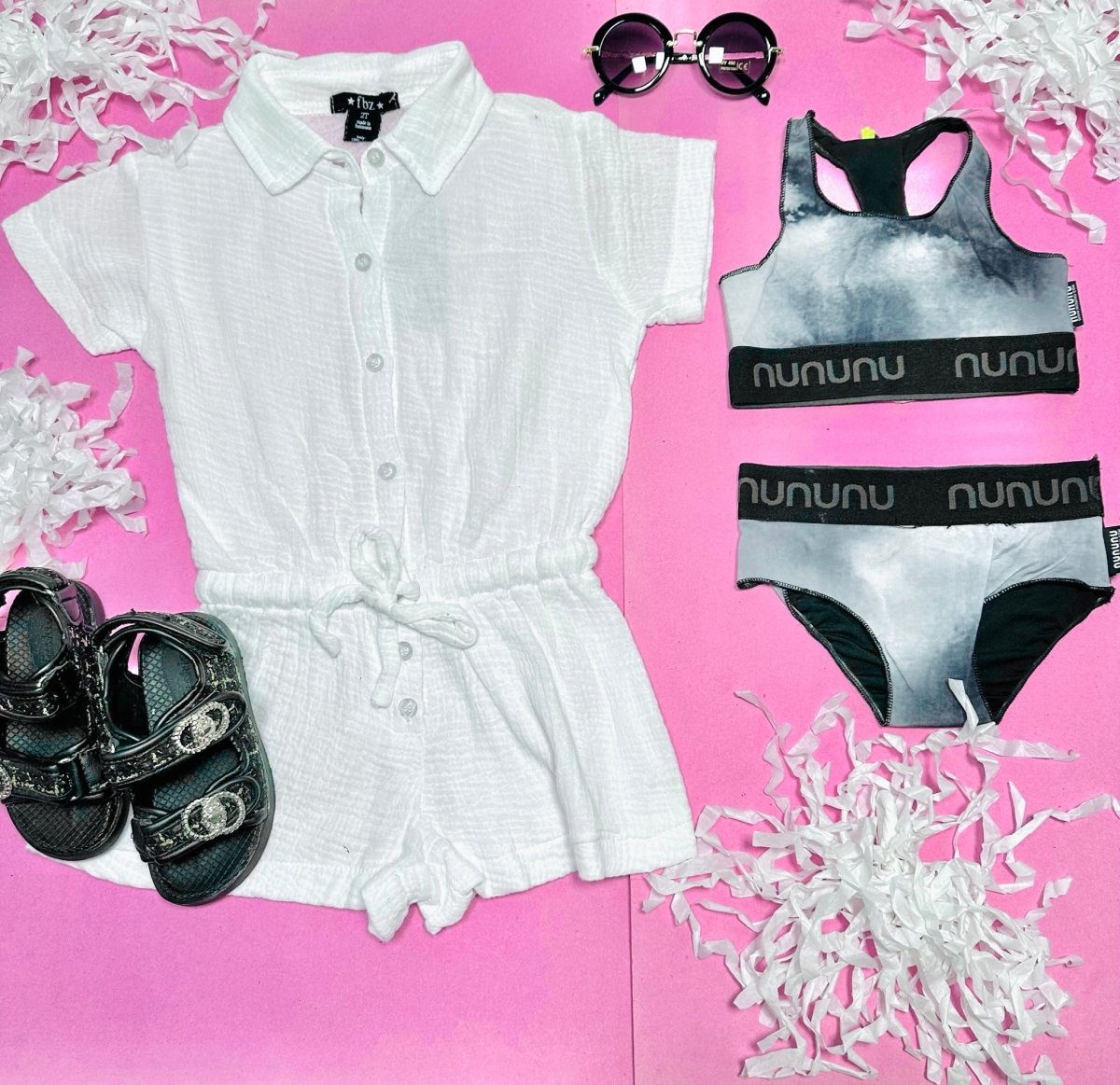 GAUZE BEACH COVER UP ROMPER - ROMPERS