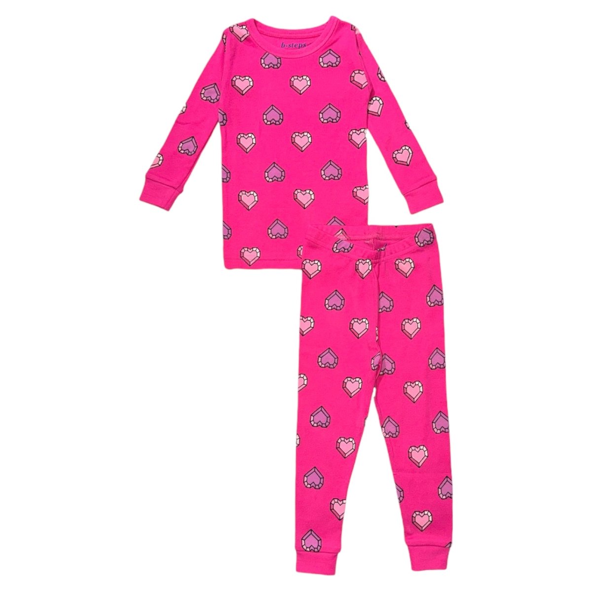 GEM HEARTS TWO PIECE PJS - BABY STEPS