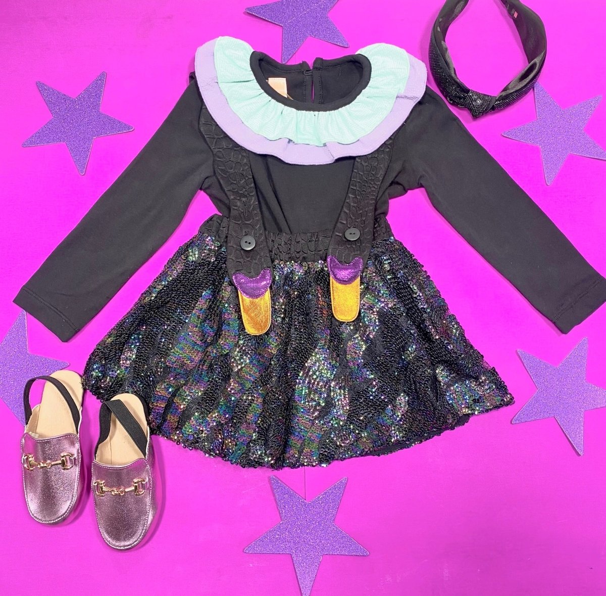 GLITTER BIRD DRESS - DRESSES