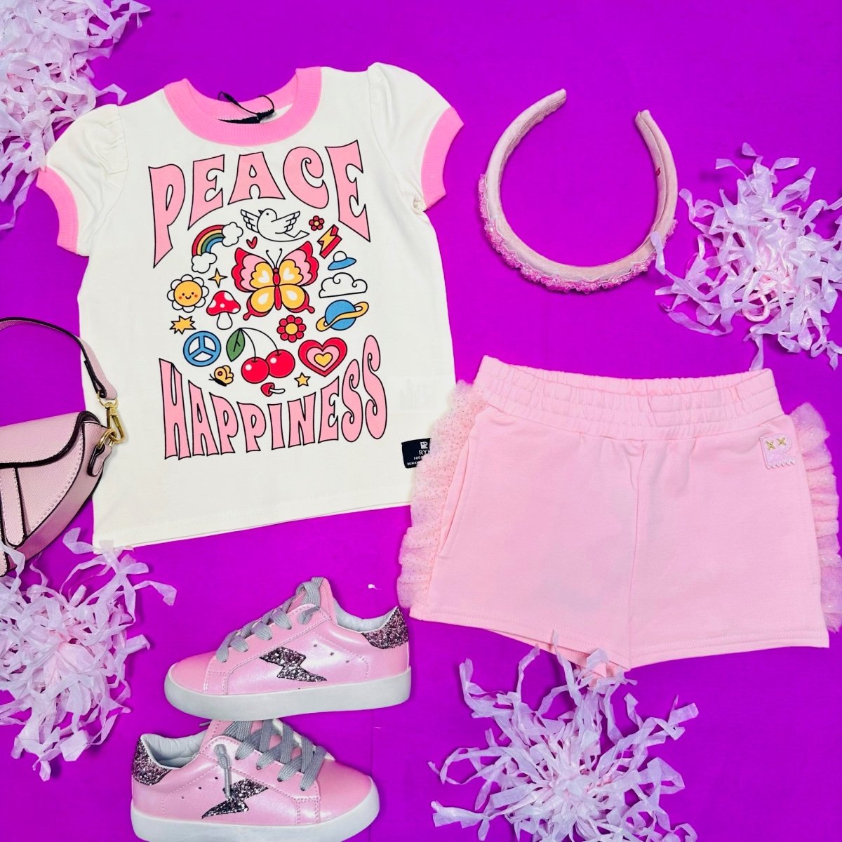 GLITTER RUFFLE SHORTS - SHORTS