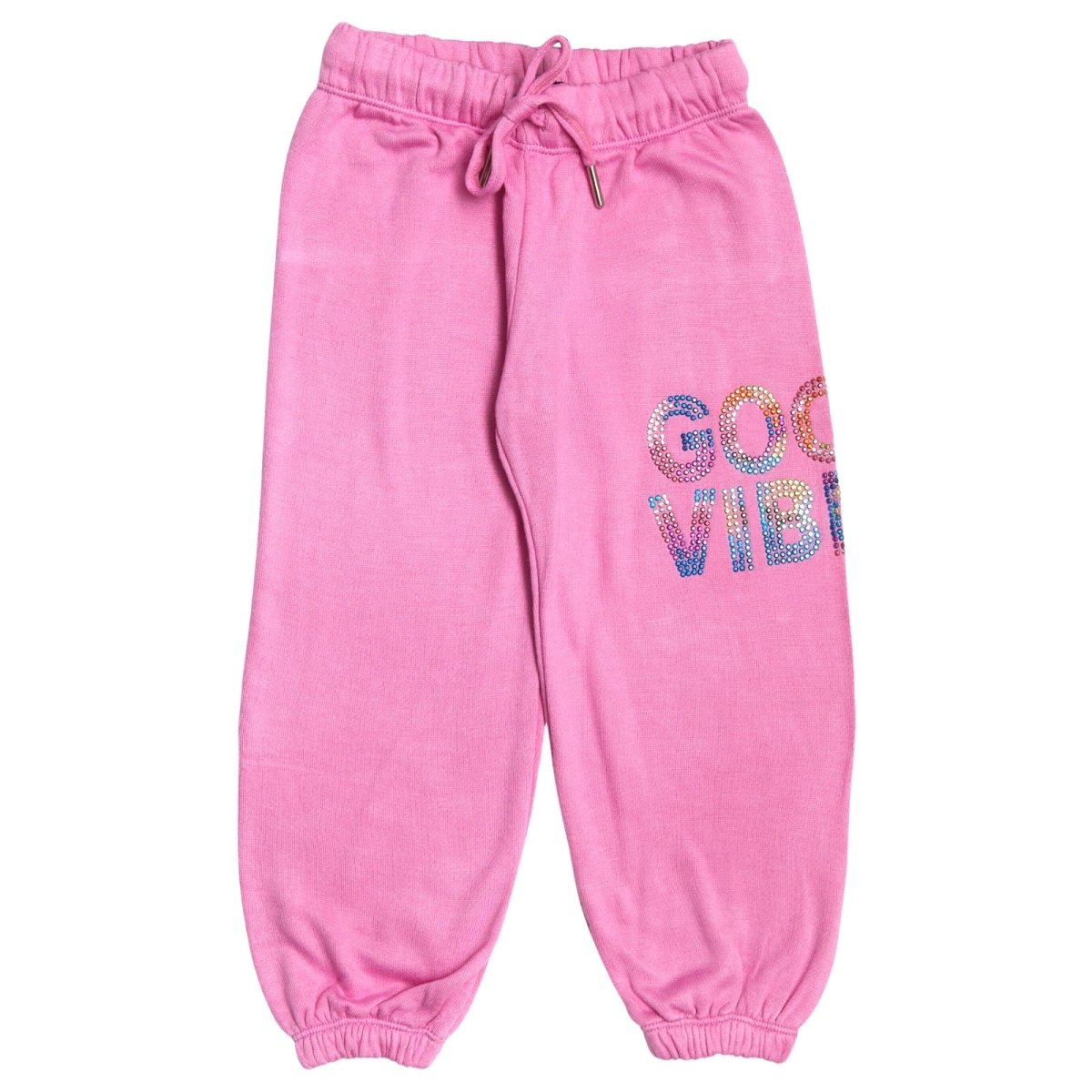 GOOD VIBES CRYSTAL SWEATPANTS - FLOWERS BY ZOE