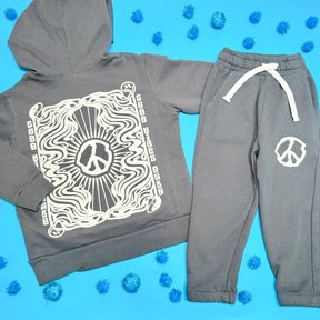 GOOD VIBES PEACE SIGN SWEATPANTS - TINY WHALES