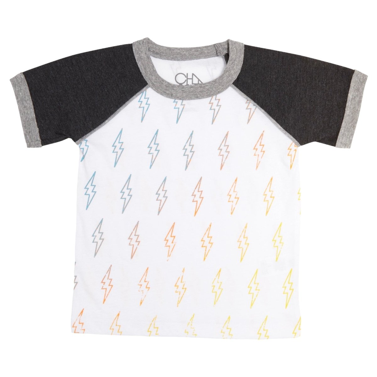 GRADIENT BOLTS RAGLAN TSHIRT - SHORT SLEEVE TOPS