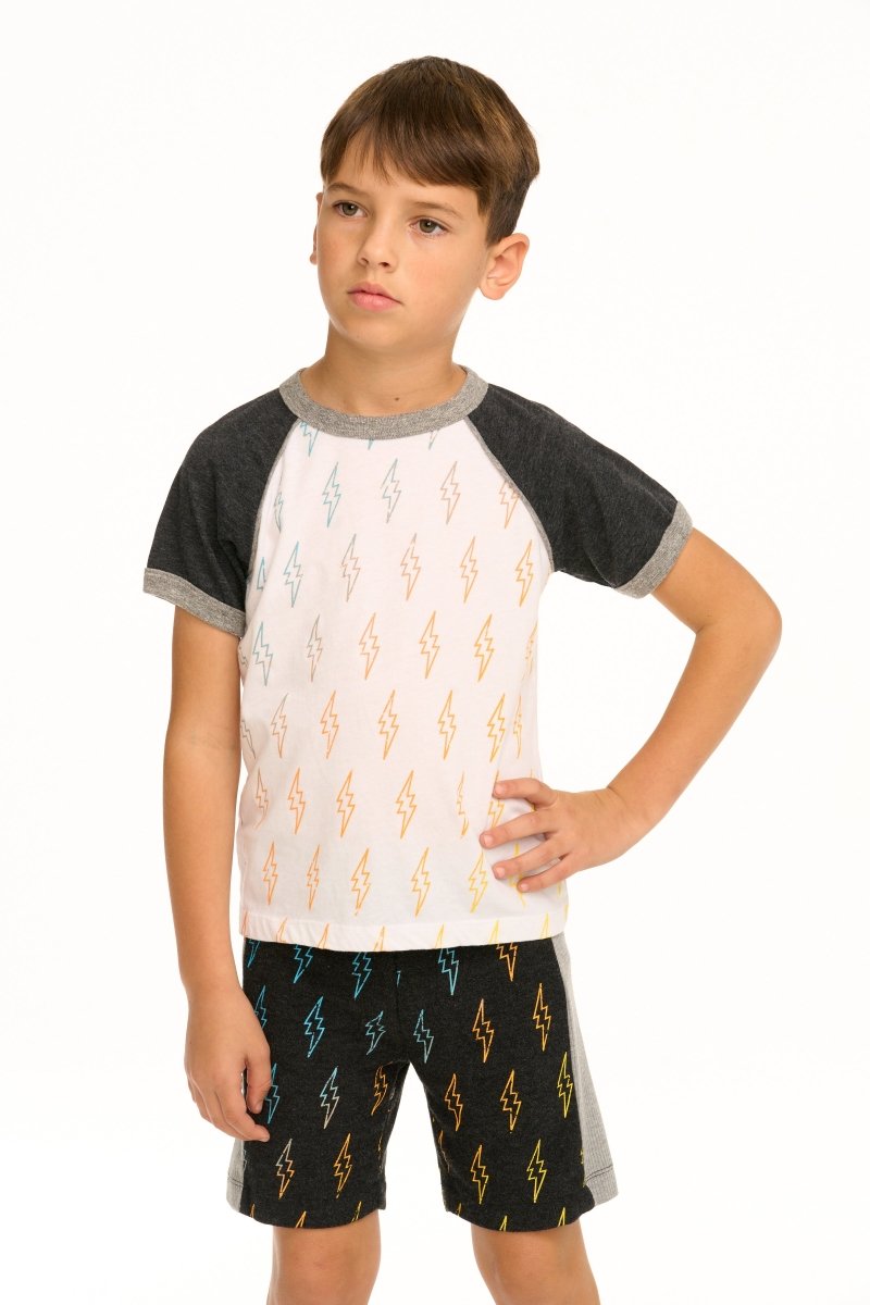 GRADIENT BOLTS RAGLAN TSHIRT - SHORT SLEEVE TOPS