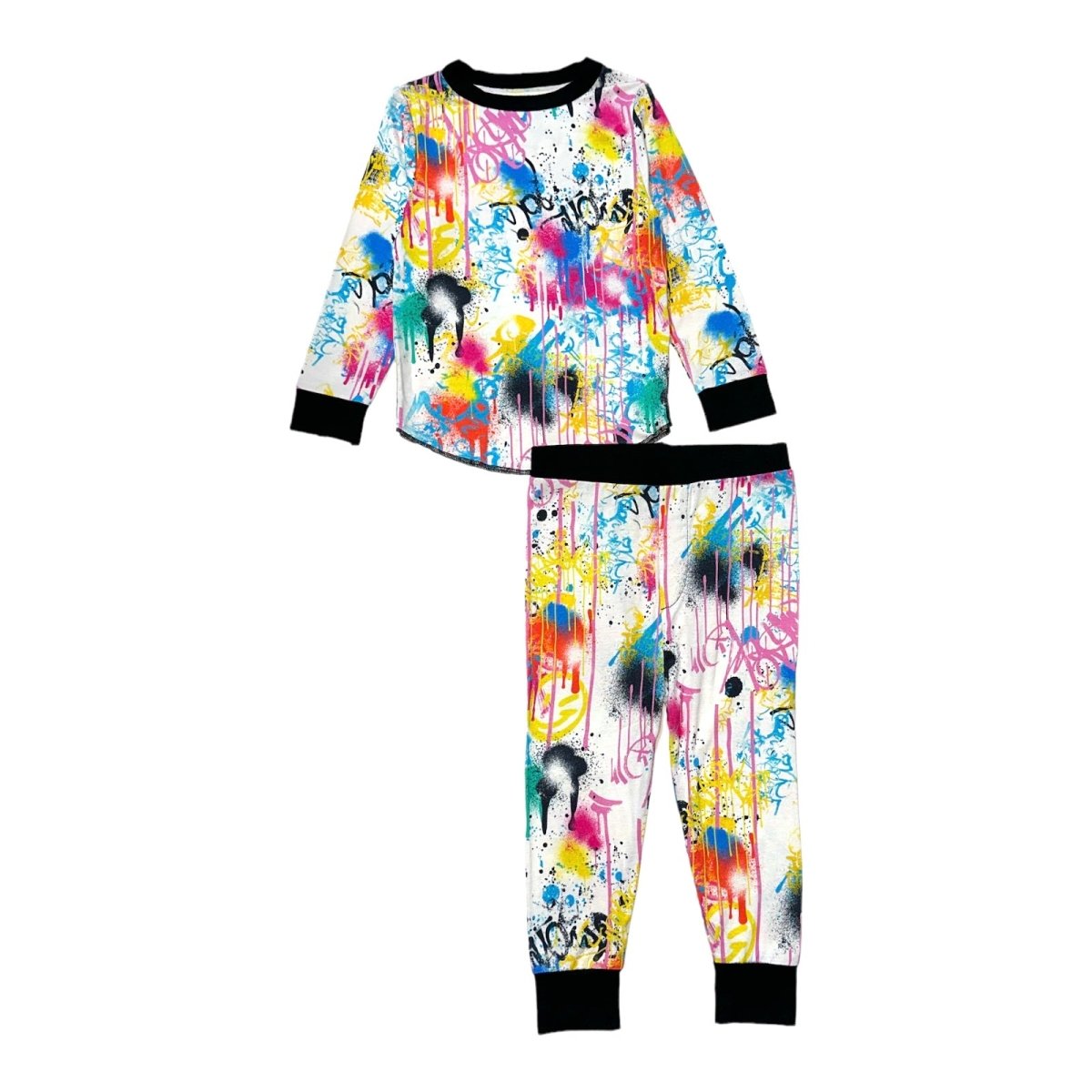 GRAFFITI LONG SLEEVE BAMBOO PJ SET (UNISEX) - ROWDY SPROUT